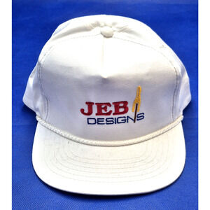 YoungAn Hat Co White Snapback Baseball Cap JEB Designs UNUSED